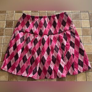 Girls Iz Byer Pink Pleated Skater Mini Skort M(10-12)